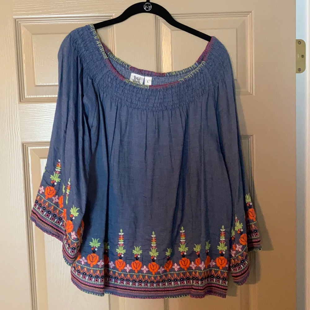 Ivy Jane Off Shoulder Embroidered Top